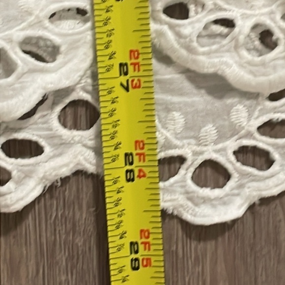 Ivy Jane Anthropologie Women LRG Babydoll Tunic White 100% Cotton Floral Eyelet - Picture 14 of 14